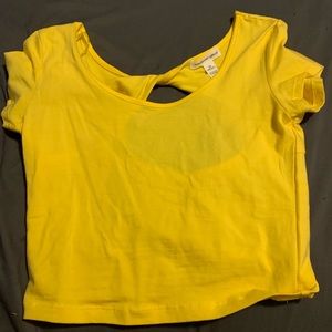 Yellow crop top